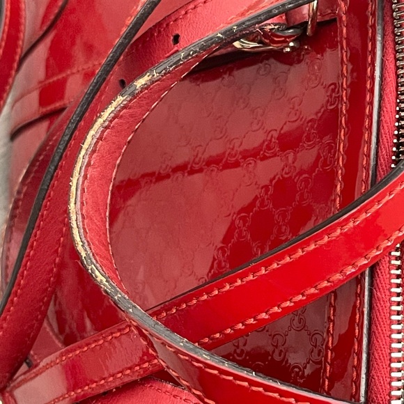 Gucci Red Patent Micro Guccissima Dome bag - Picture 3 of 5